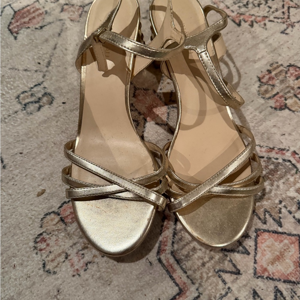 Gold Strappy Sandals